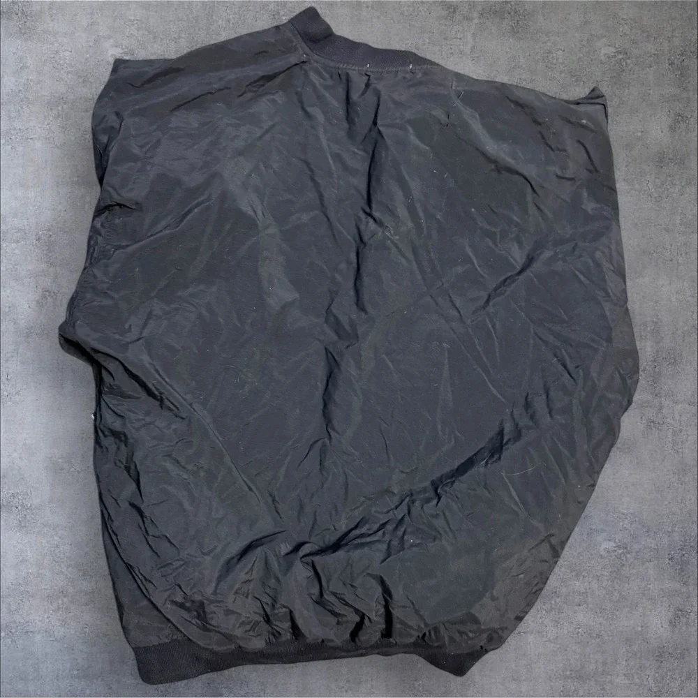 Izod Sweater Men's Large Black‎ Pullover Windbreaker V-Neck Pockets Logo Golf